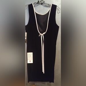 Vintage Black Velvet cocktail dress by Rhapsody  12 P NWT